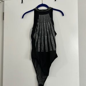 Rhinestone body suit